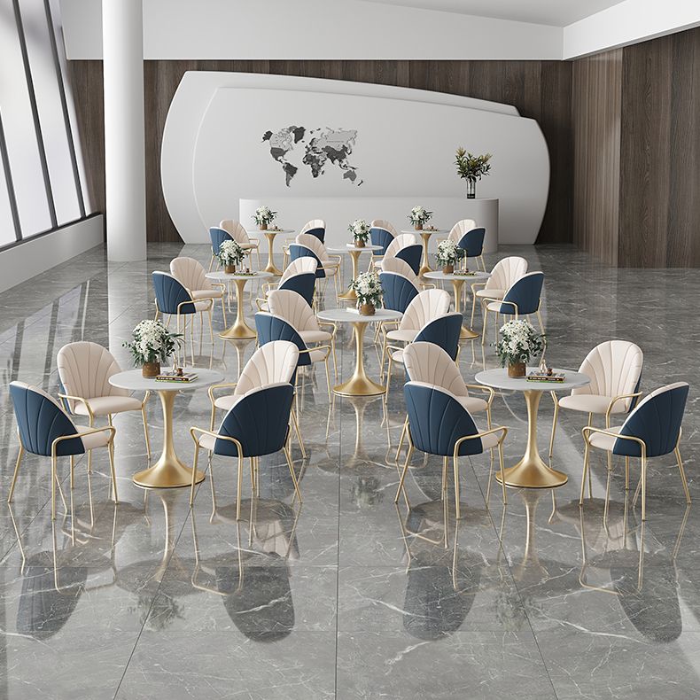 Metal Dining Arm Chair Glam Faux Leather Dining Room Chairs for Home Use Clearhalo 'Dining Chairs' 'Dining Tables & Seating' 'dining_chair' 'furn' 'furn_dining_chair' 'Furniture' 'Kitchen & Dining Furniture' 1200x1200_66aed7e1-4bb8-43a1-992f-94b74d0ce059
