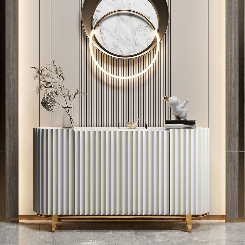 Glam Sideboard Buffet Stone Top Wood Sideboard Cabinet with Shelves Clearhalo 'buffet_sideboard' 'Buffets & Sideboards' 'furn' 'furn_buffet_sideboard' 'Furniture' 'Kitchen & Dining Furniture' 1200x1200_66b0c742-7658-4bda-bba9-a7fba161cd6c