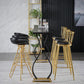 Glam Style Bar Table Artificial Marble 42-inch Height Top Bistro Table Clearhalo 'Bar Furniture' 'Bar Tables' 'bar_tables' 'furn' 'furn_bar_tables' 'Furniture' 'furniture_bar_tables' 'Kitchen & Dining Furniture' 1200x1200_66b20612-2c5a-41a4-a035-3d21a7080243