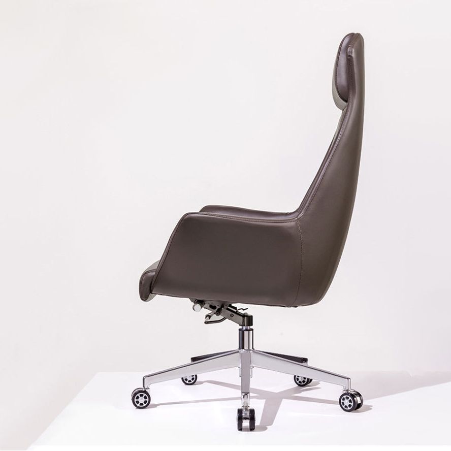 Modern Desk Chair High-Back Leather Computer Chair with Wheels Clearhalo 'furn' 'furn_office_chair' 'Furniture' 'Office Chairs' 'Office Furniture' 'office_chair' 1200x1200_66b3c398-79e2-46fb-9ec2-479f1cf2f69b