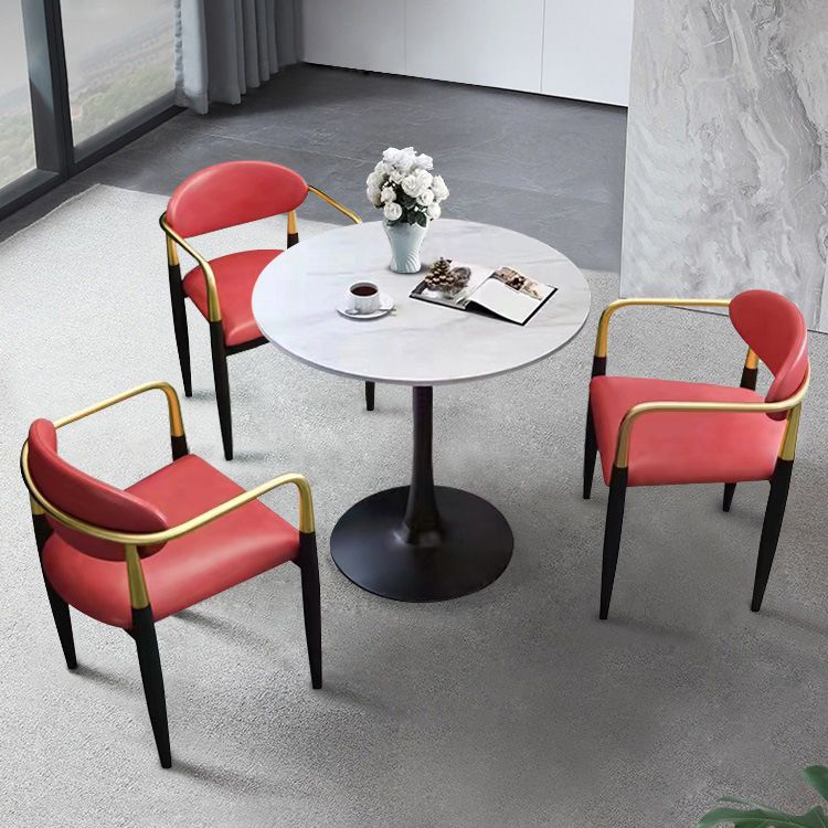 Faux Leather Arm Task Chair Modern Style Upholstered Working Chair Clearhalo 'furn' 'furn_office_chair' 'Furniture' 'Office Chairs' 'Office Furniture' 'office_chair' 1200x1200_66b60d7c-3a00-4388-b765-e71e2e88ccfc