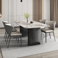 Modern Sintered Stone Dining Set Rectangle 1/2/5/7 Pieces Dining Area Table Set