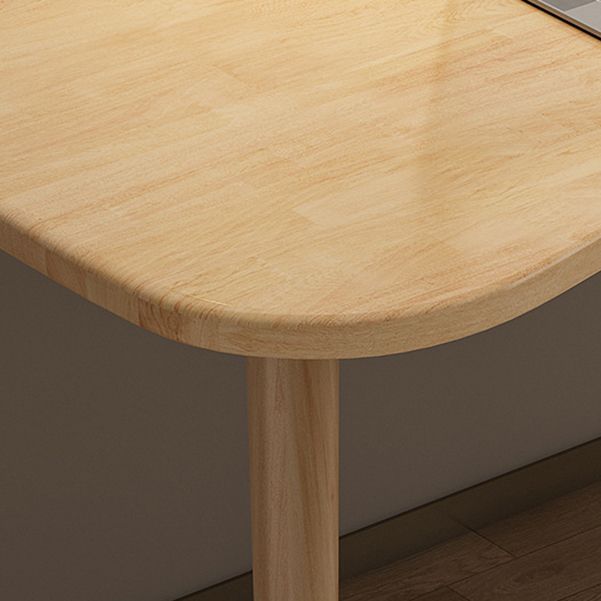 23,62 "W Curbe Writing Desk 1 étagère bureau de bureau en bois avec base de Parsons