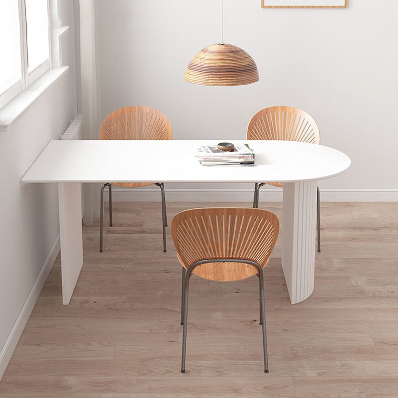 ホームキッチンディナーのためのコンテンポラリースタイルのダイニングテーブルディナーダブル台座テーブル