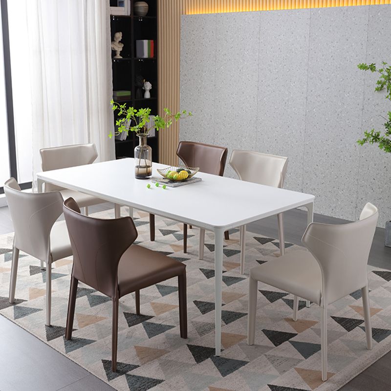 Gestoffeerde faux lederen eetkamerstoel eigentijdse eetkamerstoel