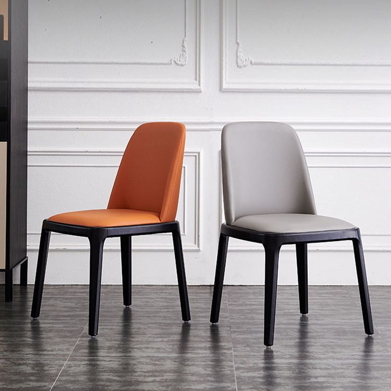 Modern Style Wood Side Dining Chairs Solid Leather Back Chair for Kitchen Clearhalo ' kitchen&dining_furn' 'Dining Chairs' 'Dining Tables & Seating' 'dining_chair' 'Furniture' 'furniture_dining_chair' 'Kitchen & Dining Furniture' 'kitchen' 1200x1200_66bb4dfb-4dd9-48b0-8749-25109695178f