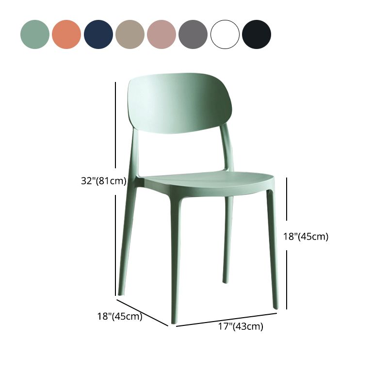 Plastic Scandinavian Armless Chair Indoor-Outdoor Open Back Chair Clearhalo 'Dining Chairs' 'Dining Tables & Seating' 'dining_chair' 'furn' 'furn_dining_chair' 'Furniture' 'furniture_dining_chair' 'Kitchen & Dining Furniture' 1200x1200_66bbbd35-9da2-4839-93cd-1d32095d4e6c