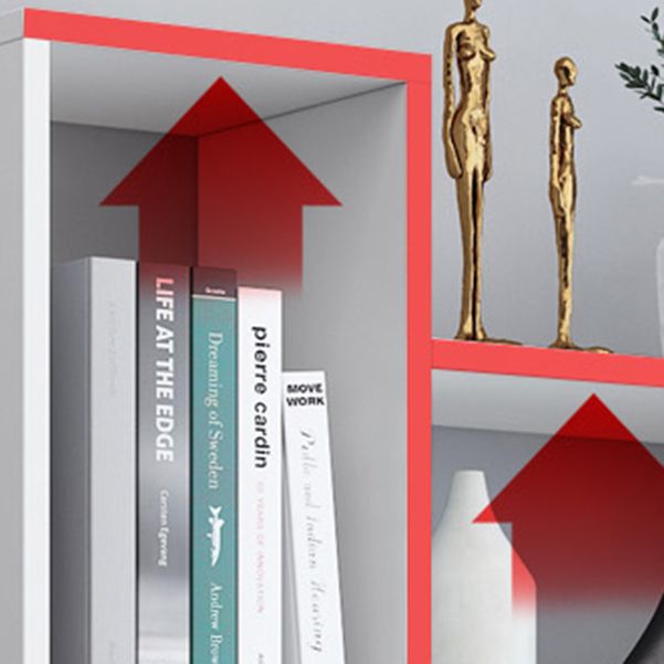 ホームスタディルーム用の壁に取り付けられた本棚スカンジナビアスタイルの本棚