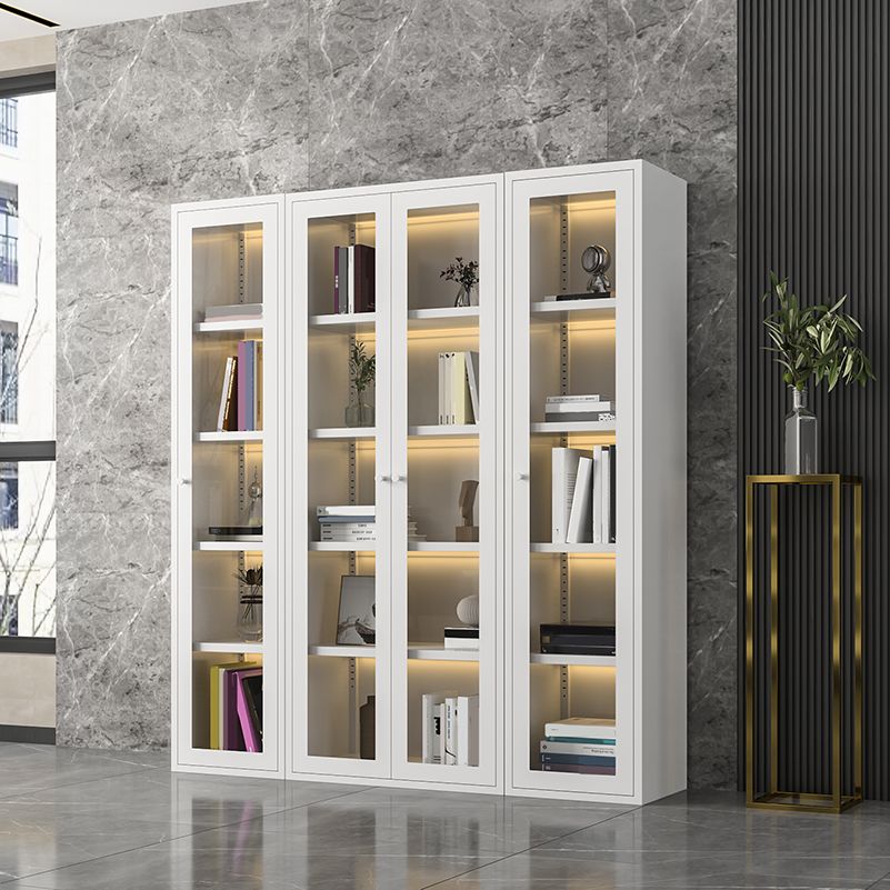 Modern Closed Back Vertical Bookshelf Metal Bookcase for Office Clearhalo 'Bookcases' 'furn' 'furn_bookcases' 'Furniture' 'Office Furniture' 1200x1200_66bc50f5-c942-4371-9d29-01cf2859a154