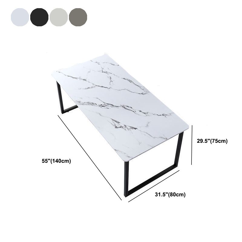 30"H Contemporary Office Desk Rectangular Writing Desk for Office Clearhalo 'furn' 'furn_office_desk' 'Furniture' 'Office Desks' 'Office Furniture' 'office_desk' 1200x1200_66bc8dda-e092-4d5b-bf53-8e7b9e020fa7