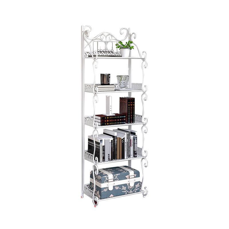 Contemporary Metal Book Shelf Folding Open Back Bookshelf Shelves Included Clearhalo 'Bookcases' 'furn' 'furn_bookcases' 'Furniture' 'Office Furniture' 1200x1200_66be28b9-6ad1-42f7-a6a5-d5e407fe4a5b