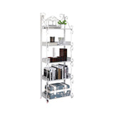 Contemporary Metal Book Shelf Folding Open Back Bookshelf Shelves Included Clearhalo 'Bookcases' 'furn' 'furn_bookcases' 'Furniture' 'Office Furniture' 1200x1200_66be28b9-6ad1-42f7-a6a5-d5e407fe4a5b