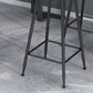 Taburetes de barras de metal taburetes de barra sin brazo con base de metal negro