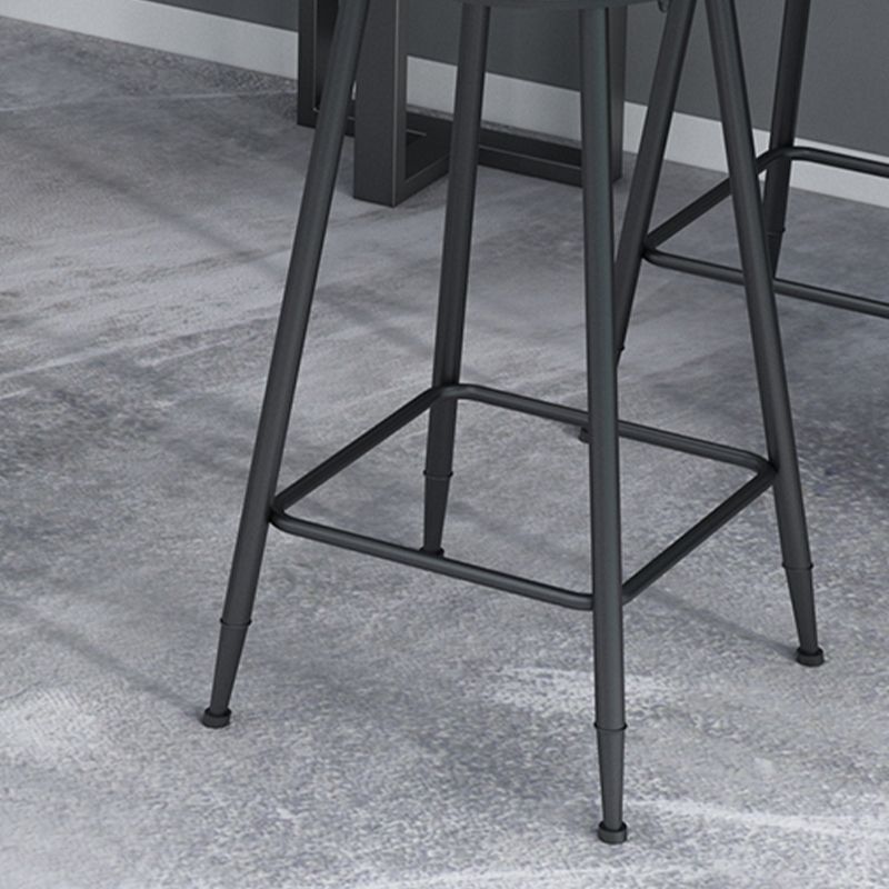 Taburetes de barras de metal taburetes de barra sin brazo con base de metal negro