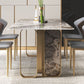 Glam 1/3/4/5/6/7/8/9 Pieces Dinette Set Sintered Stone Dining Room Set Clearhalo 'Dining Room Sets' 'Dining Tables & Seating' 'dining_room_set' 'furn' 'furn_dining_room_set' 'Furniture' 'furniture_dining_room_set' 'Kitchen & Dining Furniture' 1200x1200_66c20520-c10b-45da-a7cd-557447d7c62a