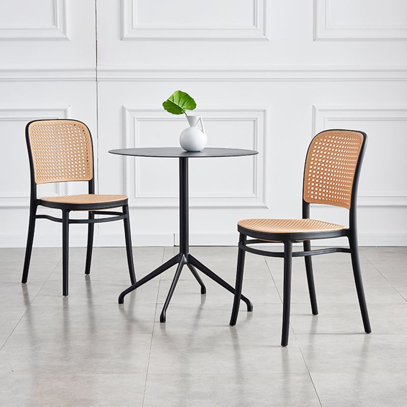 Nordic Wicker/Rattan Patio Dining Chair 34''H Open Back Dining Side Chair for Restaurant Clearhalo ' kitchen&dining_furn' 'Dining Chairs' 'Dining Tables & Seating' 'dining_chair' 'furn' 'furn_dining_chair' 'Furniture' 'furniture_dining_chair' 'Kitchen & Dining Furniture' 'kitchen' 1200x1200_66c23e4d-d95c-4dcd-982f-7eb30ebc60f3