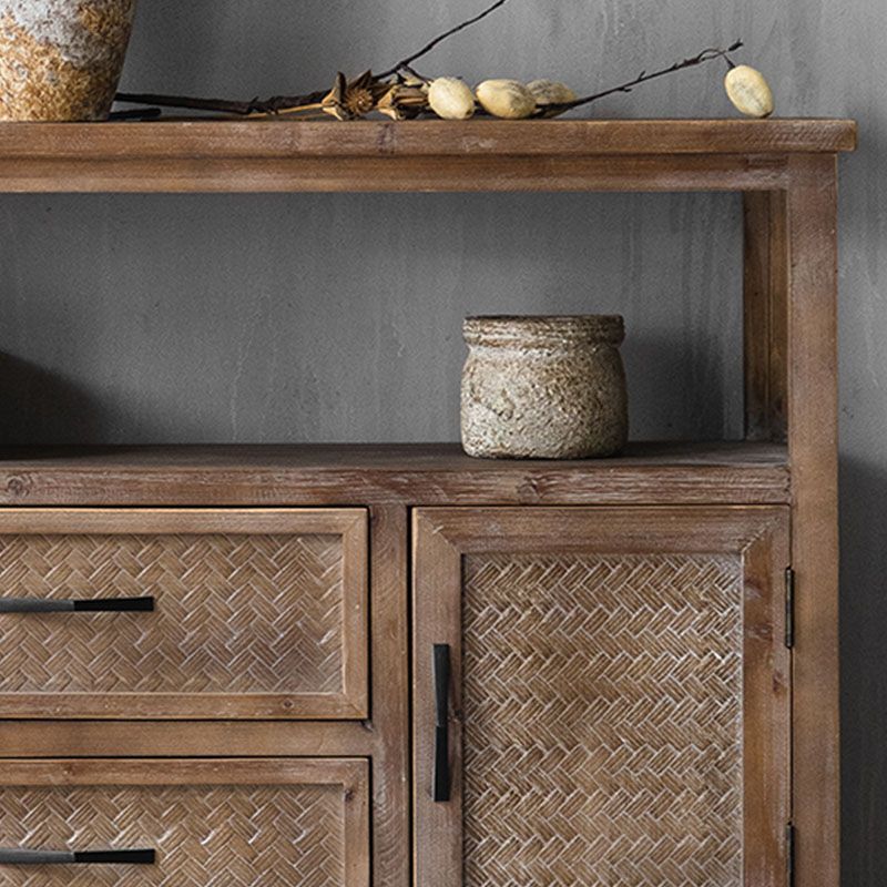 Mesa de la casa de la granja Servidor de madera para el hogar con 1/2/3-Drawer para el comedor