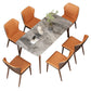 Modern Kitchen Standard Dining Table Rectangle Sintered Stone Top Dining Table with 4 Legs Base Clearhalo ' dining_table' 'Dining Tables & Seating' 'Dining Tables' 'furn' 'furn_dining_table' 'Furniture' 'furniture_dining_table' 'Kitchen & Dining Furniture' 'kitchen&dining_furn' 'kitchen' 'kitchen_dining_table' 1200x1200_66c495db-d302-44e4-8dc1-326d72121a18