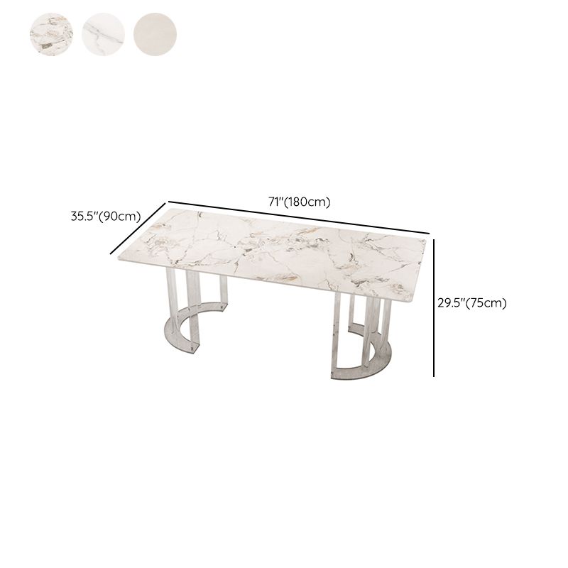 Mobili in pietra in stile glam 1/5/7 pezzi mobili per sala da pranzo in altezza standard per casa