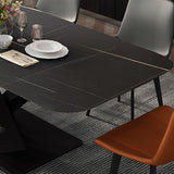 Industrial Sintered Stone Top Dining Table Standard Rectangle Shape Dining Table for Kitchen Clearhalo ' dining_table' 'Dining Tables & Seating' 'Dining Tables' 'furn' 'furn_dining_table' 'Furniture' 'furniture_dining_table' 'Kitchen & Dining Furniture' 'kitchen&dining_furn' 'kitchen' 'kitchen_dining_table' 1200x1200_66c6c73d-33d2-4b6c-9b3e-c3f3d7ee25c7