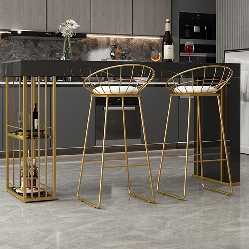 Contemporary Bistro Bar Desk Storage Kitchen Rectangle Stone Bistro Bar Table