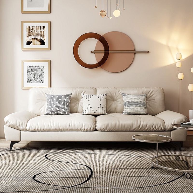 Glam trapuntato a braccio quadrato soggiorno divano in vetro