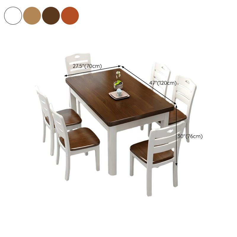 Simplicity Style Dinette Table Solid Wood Rectangle Dinner Table for Dining Room Clearhalo 'Dining Tables & Seating' 'Dining Tables' 'dining_table' 'furn' 'furn_dining_table' 'Furniture' 'Kitchen & Dining Furniture' 1200x1200_66c9bac0-06a9-462f-af56-db8190d91f23