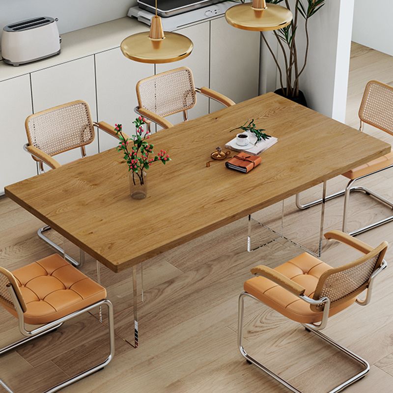 1/2/4/6 Stücke moderne Rechteck -Acryl -Basis -Ess -Ess -Set für Zuhause