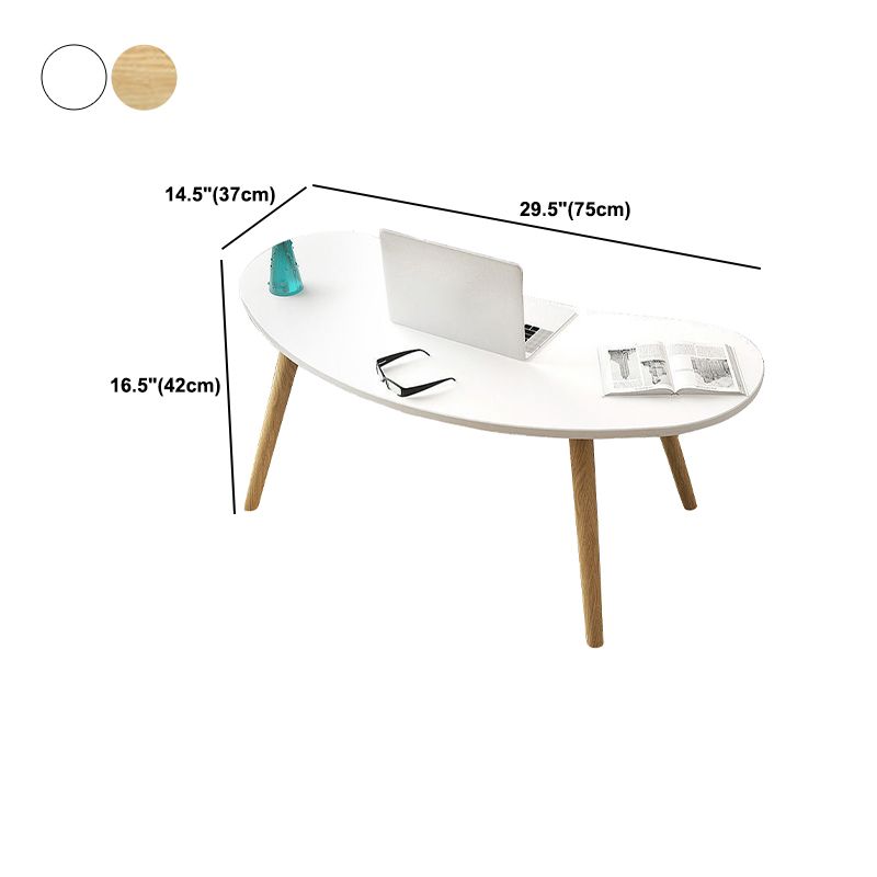 15.7"H Modern 4 Legs Wood Base White/Pink/Natural Irregular Top Coffee Table Clearhalo 'Coffee & Accent Tables' 'Coffee Tables' 'coffee_tables' 'furn' 'furn_coffee_tables' 'Furniture' 'Living Room Furniture' 1200x1200_66cc2088-655b-482b-b81c-4bb7356b1bf9
