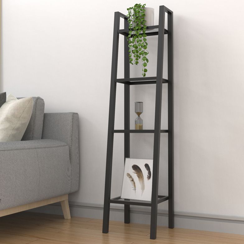 Scandinavian Open Ladder Bookshelf Metal Bookcase for Living Room Clearhalo 'Bookcases' 'furn' 'furn_bookcases' 'Furniture' 'furniture_bookcases' 'Office Furniture' 1200x1200_66cc4826-0a23-4cf3-8fe7-8ba979c42ef9