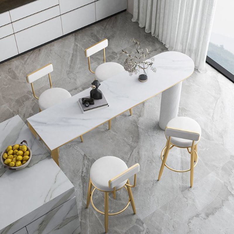 Nordic Simple Bar Table Stone Top Free Form Top Bistro Table for Restaurant Clearhalo 'Bar Furniture' 'Bar Tables' 'bar_tables' 'furn' 'furn_bar_tables' 'Furniture' 'Kitchen & Dining Furniture' 1200x1200_66ccb61f-e8d1-4607-90b9-677030baba03