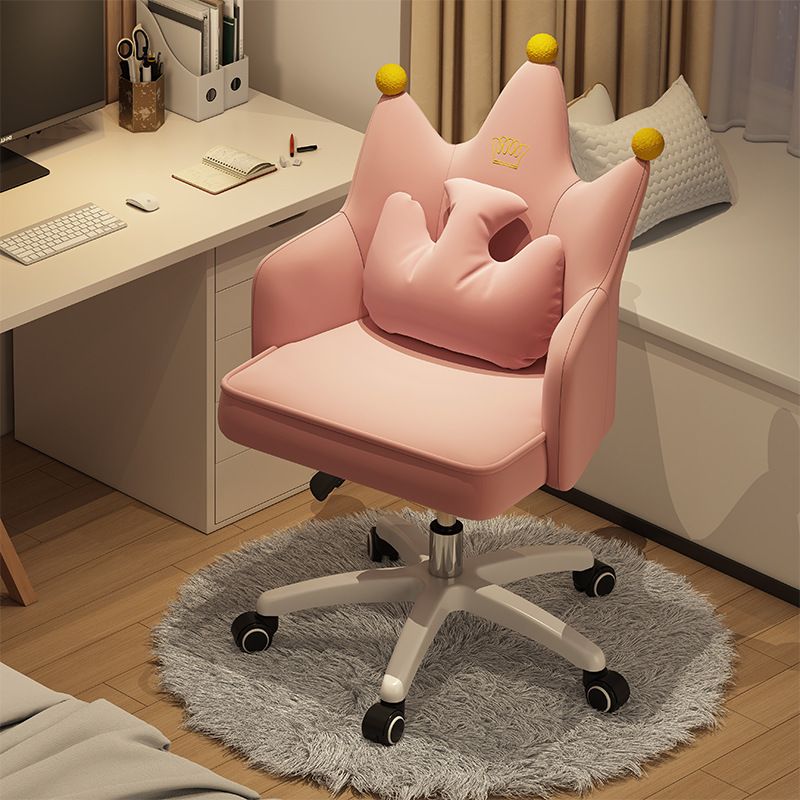 Upholstered Computer Desk Chair with Padded Arms Modern Velvet Parsons Office Chair Clearhalo 'Furniture' 'furniture_office_chair' 'Office Chairs' 'Office Furniture' 'office_chair' 1200x1200_66ccc8a9-0ff6-4d79-97bc-748f94b31866