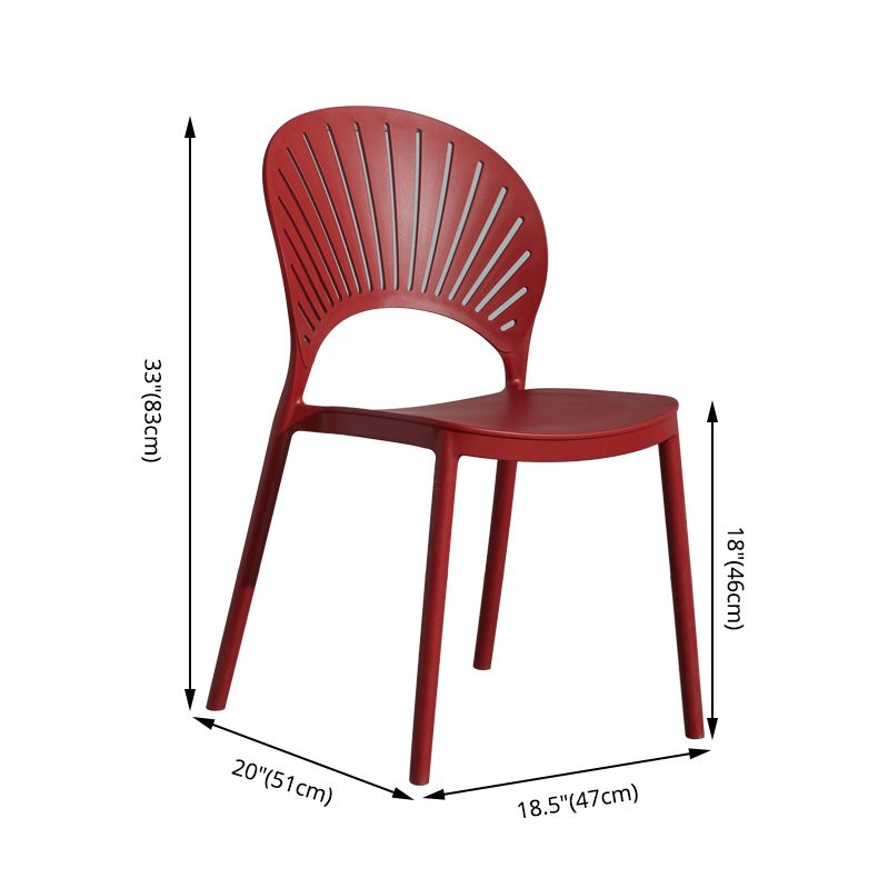 Scandinavian Plastic Armless Dining Chairs Indoor Stackable Side Chairs Clearhalo ' kitchen&dining_furn' 'Dining Chairs' 'Dining Tables & Seating' 'dining_chair' 'furn' 'furn_dining_chair' 'Furniture' 'furniture_dining_chair' 'Kitchen & Dining Furniture' 'kitchen' 1200x1200_66ce5636-060f-471b-8c47-a13bc0a19088