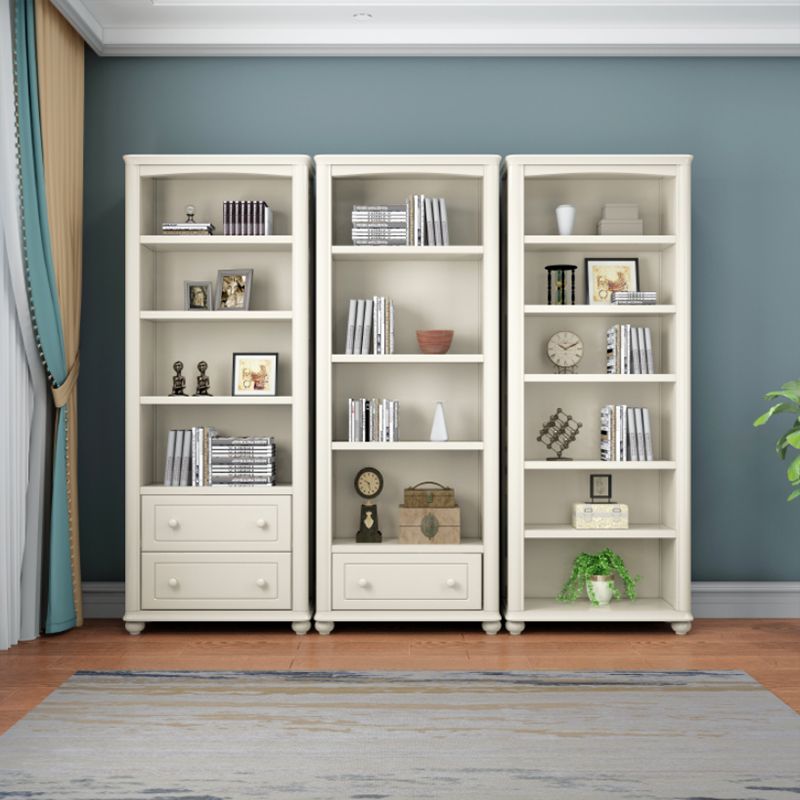 Wood Standard Bookshelf White Contemporary Bookcase with Shelves Clearhalo 'Bookcases' 'furn' 'furn_bookcases' 'Furniture' 'Office Furniture' 1200x1200_66cf9c12-dd10-4a52-b33f-4201cf159d30