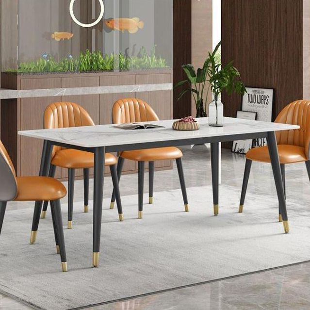 Modern Style Sintered Stone Dining Table Set 1/3/5/7 Pieces Dining Set for Home Clearhalo 'Dining Room Sets' 'Dining Tables & Seating' 'dining_room_set' 'furn' 'furn_dining_room_set' 'Furniture' 'furniture_dining_room_set' 'Kitchen & Dining Furniture' 1200x1200_66d19f2b-3a48-4eb8-8090-f392afefac73