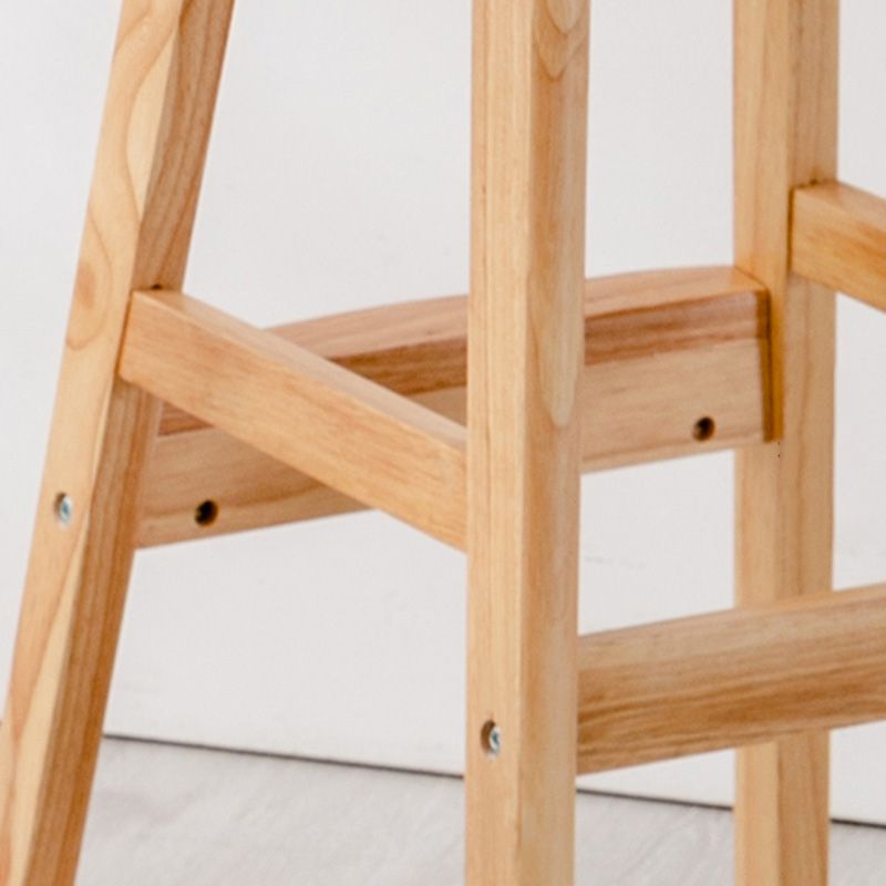 Contemporary Solid Wood Bar Stool Indoor Barstools with Wood Seat and Footrest Clearhalo 'Bar Furniture' 'Bar Stools' 'bar_stools' 'furn' 'furn_bar_stools' 'furniture_bar_stools' 'Kitchen & Dining Furniture' 'kitchen&dining_furn' 'kitchen' 'kitchen_furn' Furniture' 1200x1200_66d29159-4497-4bfd-a57d-04f2b80dd7ce