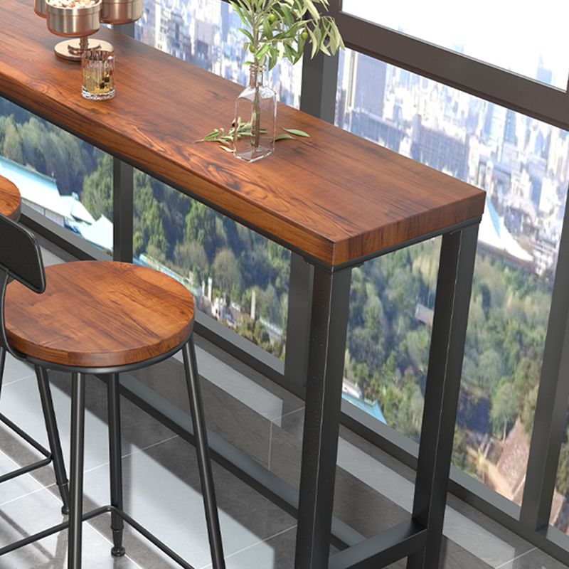 Tavolo da sgabello da barregangole in legno massiccio contemporaneo per soggiorno