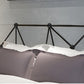 Fiame letto di ferro contemporaneo da 39,76 "H-griglie a grigio a filo aperto