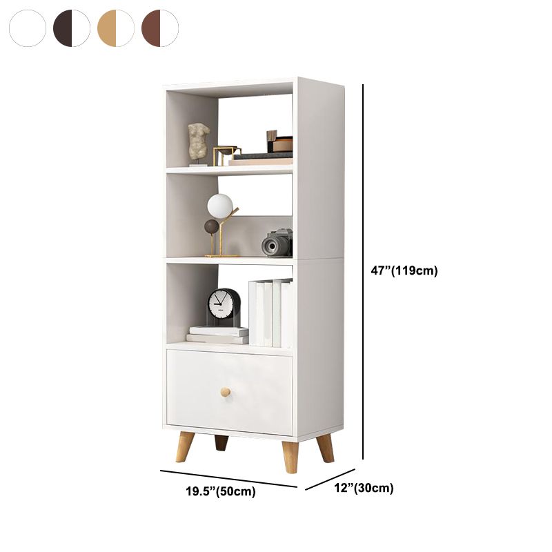 Contemporary Standard Book Shelf Engineered Wood Open Bookcase