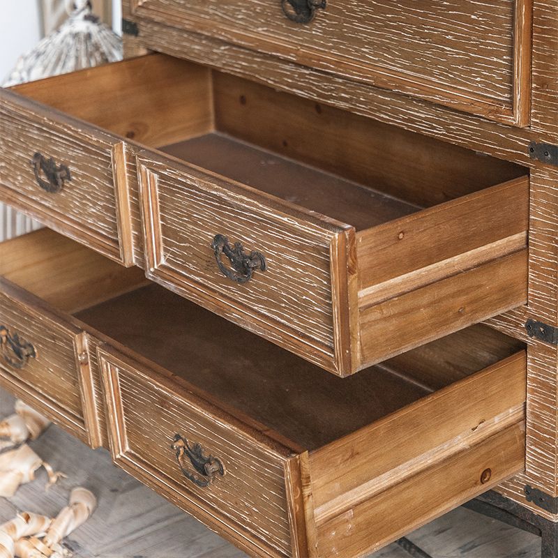 Moderne moderne houten rechthoek IJzeren benen Accent Cabinet met lade