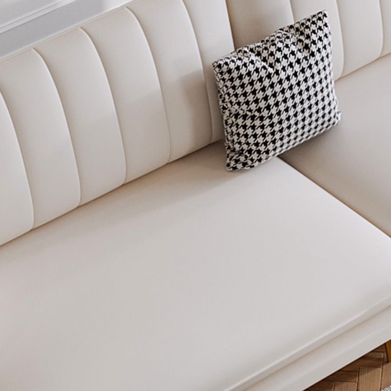 Canapé en cuir faux 35,43 "d x 36,22" H canapé à bras évasé pour le salon