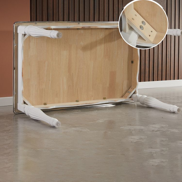 Traditional Solid Wood Top Dining Set with 4 White Solid Wood Legs for Dining Furniture Clearhalo 'Dining Room Sets' 'Dining Tables & Seating' 'dining_room_set' 'furn' 'furn_dining_room_set' 'Furniture' 'furniture_dining_room_set' 'Kitchen & Dining Furniture' 'kitchen&dining_furn' 'kitchen' 1200x1200_66d7ba73-1063-4384-a10d-fc3b29a7d431