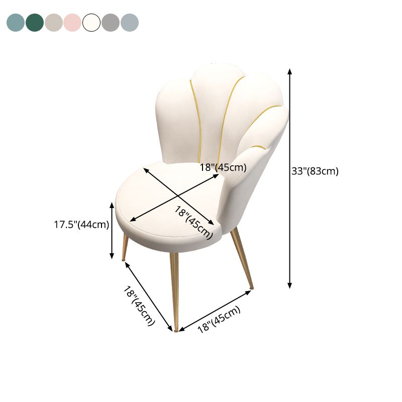 Scandinavian Velvet Armless Dining Chair Solid Back Single Dining Chair Clearhalo ' kitchen&dining_furn' 'Dining Chairs' 'Dining Tables & Seating' 'dining_chair' 'furn' 'furn_dining_chair' 'Furniture' 'furniture_dining_chair' 'Kitchen & Dining Furniture' 'kitchen' 1200x1200_66d824d9-0f55-4b58-837a-8c4c8fdd4240