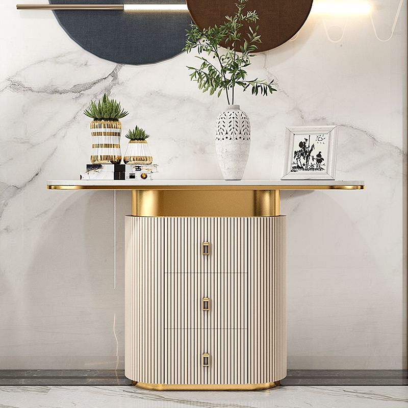 Tavolo console in pietra glam tavolo da divano console resistente ai graffi per la sala