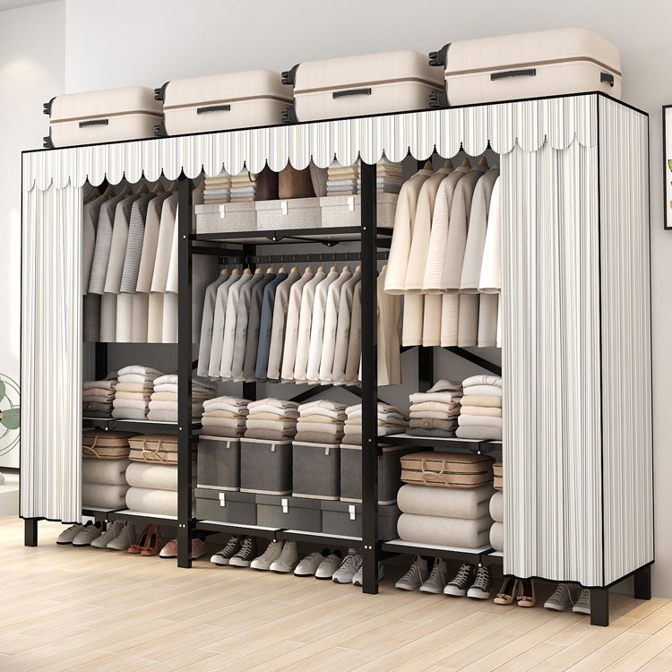 Armadio a cornice in acciaio inossidabile Armata moderno moderno armadio per il guardaroba con bordo di abbigliamento