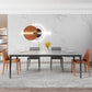 Rectangular Stone Dining Table Modern 4 Legs Furniture in Matte Finish for Home