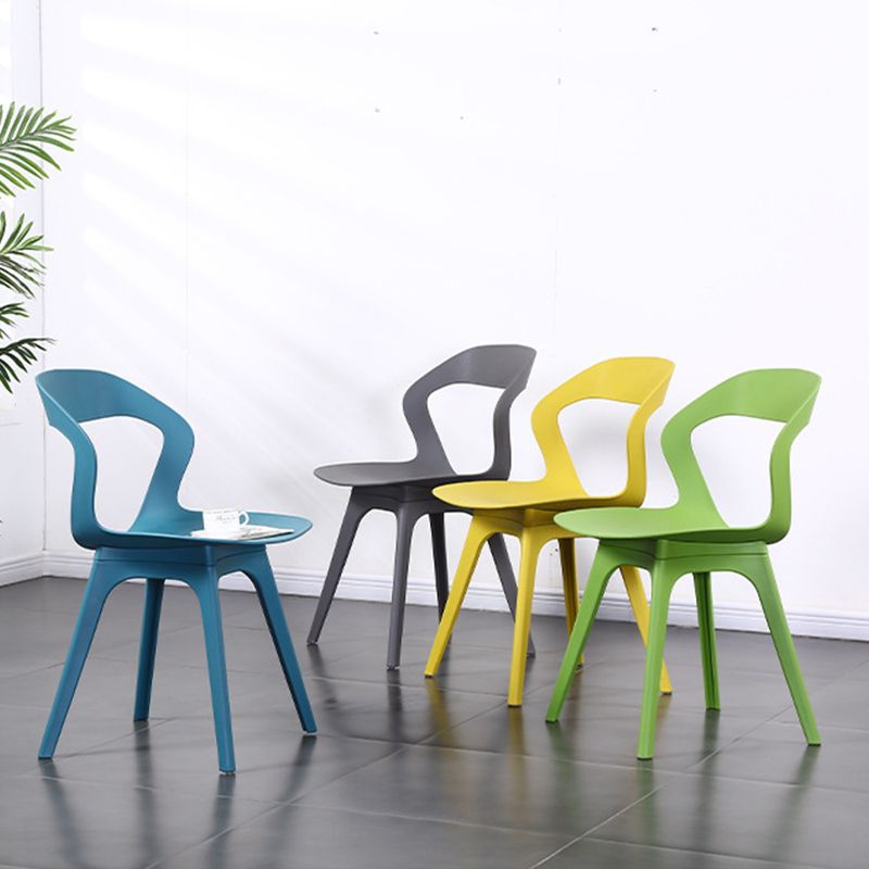 Contemporary Kitchen Dining Chair Vinyl Open Back Side Chair Clearhalo 'Dining Chairs' 'Dining Tables & Seating' 'dining_chair' 'furn' 'furn_dining_chair' 'Furniture' 'Kitchen & Dining Furniture' 1200x1200_66dd07c8-1e0b-4687-8a3a-8332e362052c