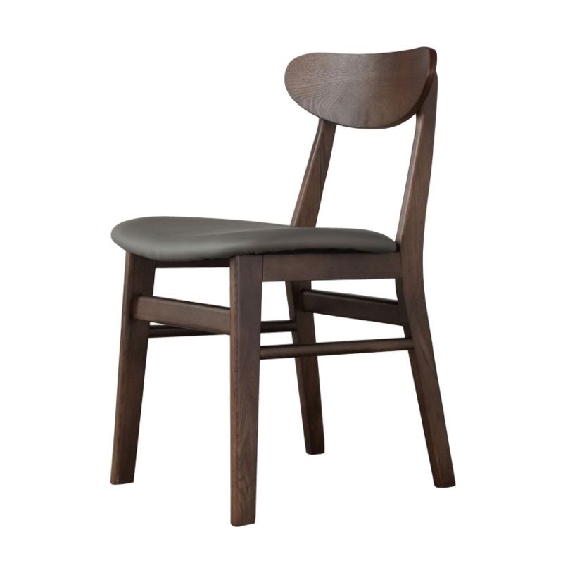 Wood Kitchen Dining Side Chair Open Back Dining Side Chair in Brown Clearhalo 'Dining Chairs' 'Dining Tables & Seating' 'dining_chair' 'furn' 'furn_dining_chair' 'Furniture' 'Kitchen & Dining Furniture' 1200x1200_66dd580d-ac12-40c8-9e75-630281c0d1d3