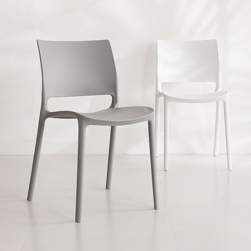 Nordic Chair Dining Armless Chair for Kitchen with Plastic Legs Clearhalo 'Dining Chairs' 'Dining Tables & Seating' 'dining_chair' 'furn' 'furn_dining_chair' 'Furniture' 'furniture_dining_chair' 'Kitchen & Dining Furniture' 1200x1200_66ddc62c-f2f7-40a6-b1a0-c6ce193a9ec6