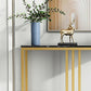 Glam Marble Console Table 12" W Rectangle Accent Table for Hall